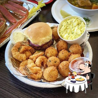 1 Maryland Crab Cake (All Lump) & 6 Jumbo Shrimp with 2 Sides