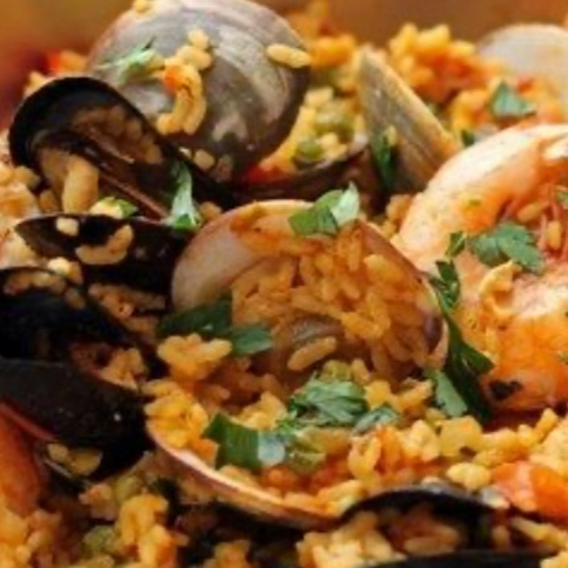 Seafood w/ Spanish Rice.